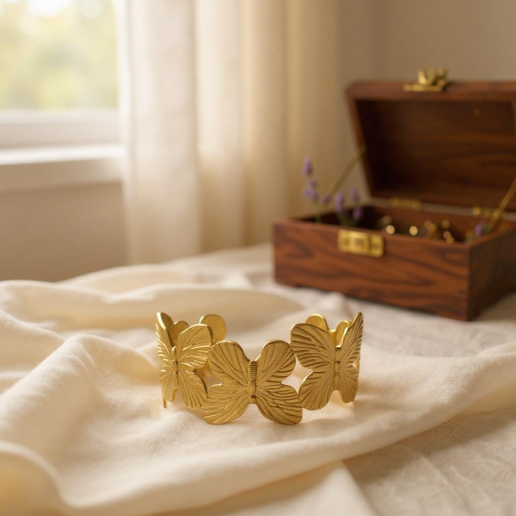 Golden Flutter Anti-Tarnish Cuff