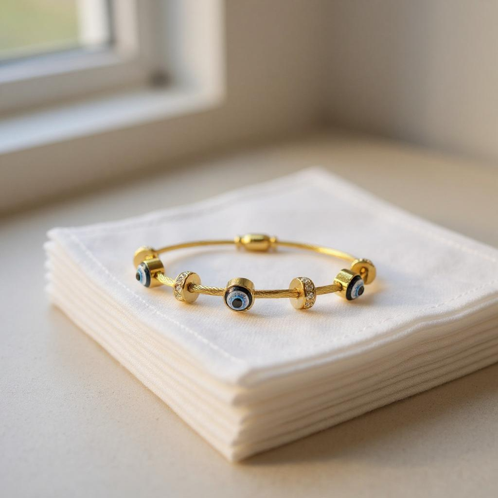 Guardian Glow Anti-Tarnish Evil Eye Bracelet