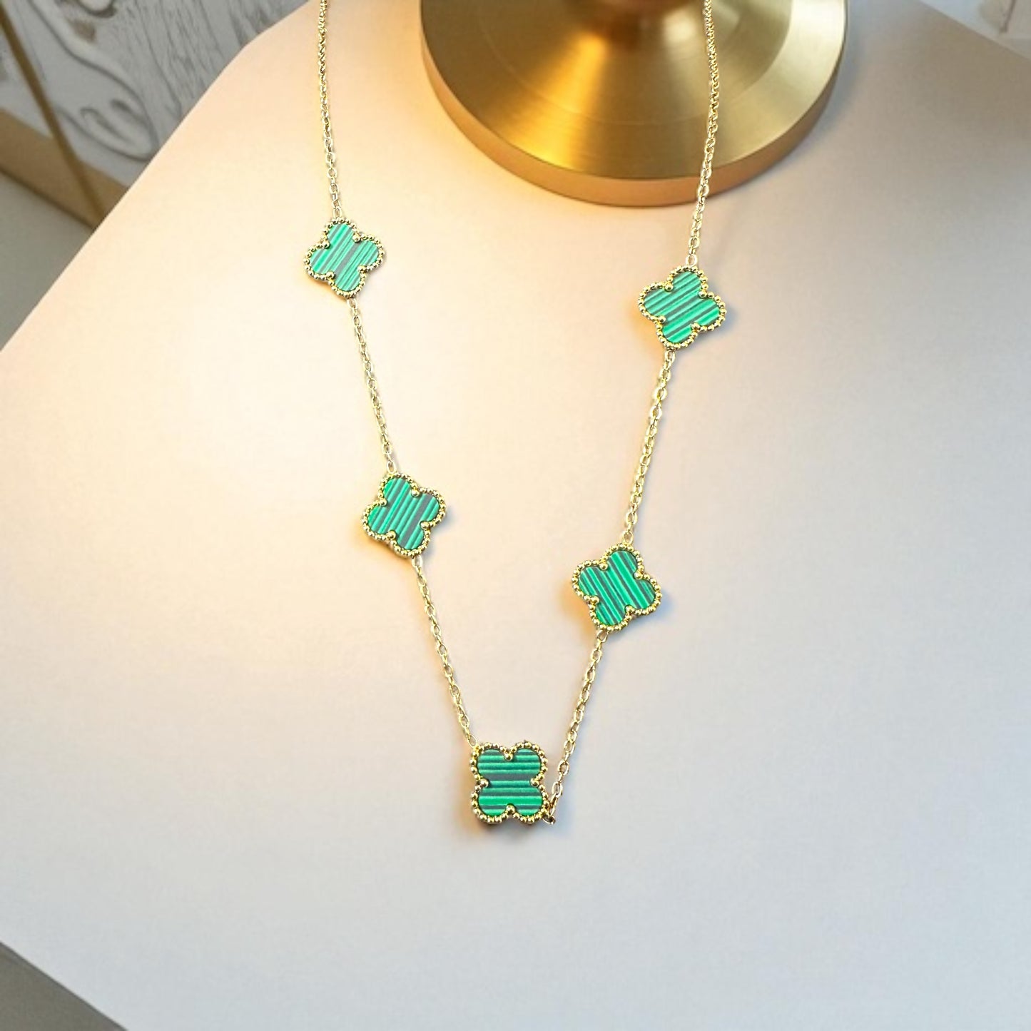 Emerald Clover Luxe Necklace