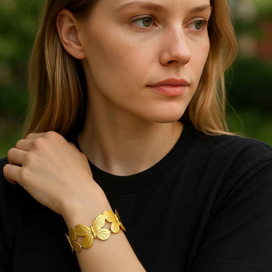 Golden Flutter Anti-Tarnish Cuff