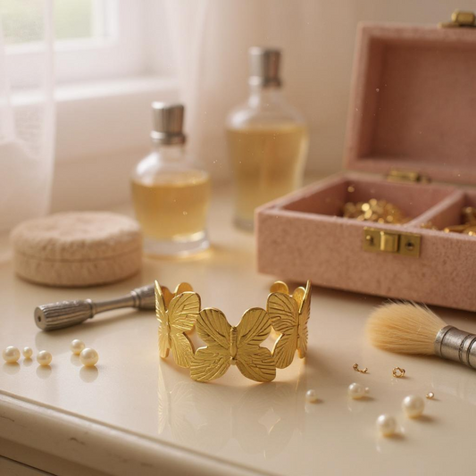 Golden Flutter Anti-Tarnish Cuff