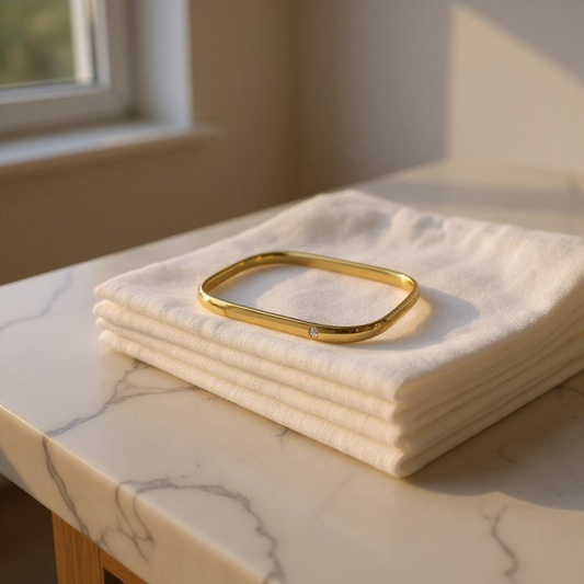 Regal Square Anti-Tarnish Cuff Bracelet