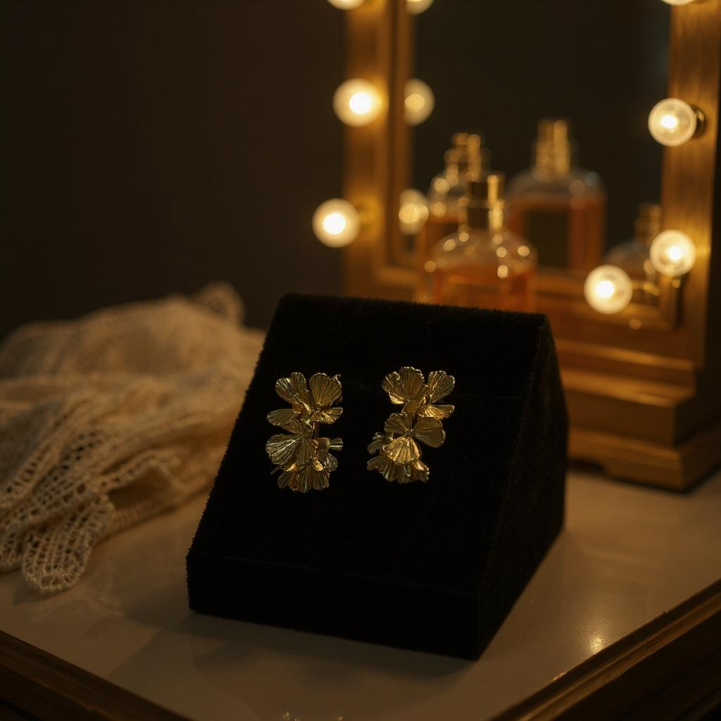 Golden Bloom Anti-Tarnish Earrings