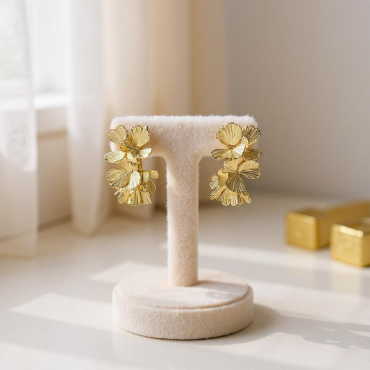 Golden Bloom Anti-Tarnish Earrings