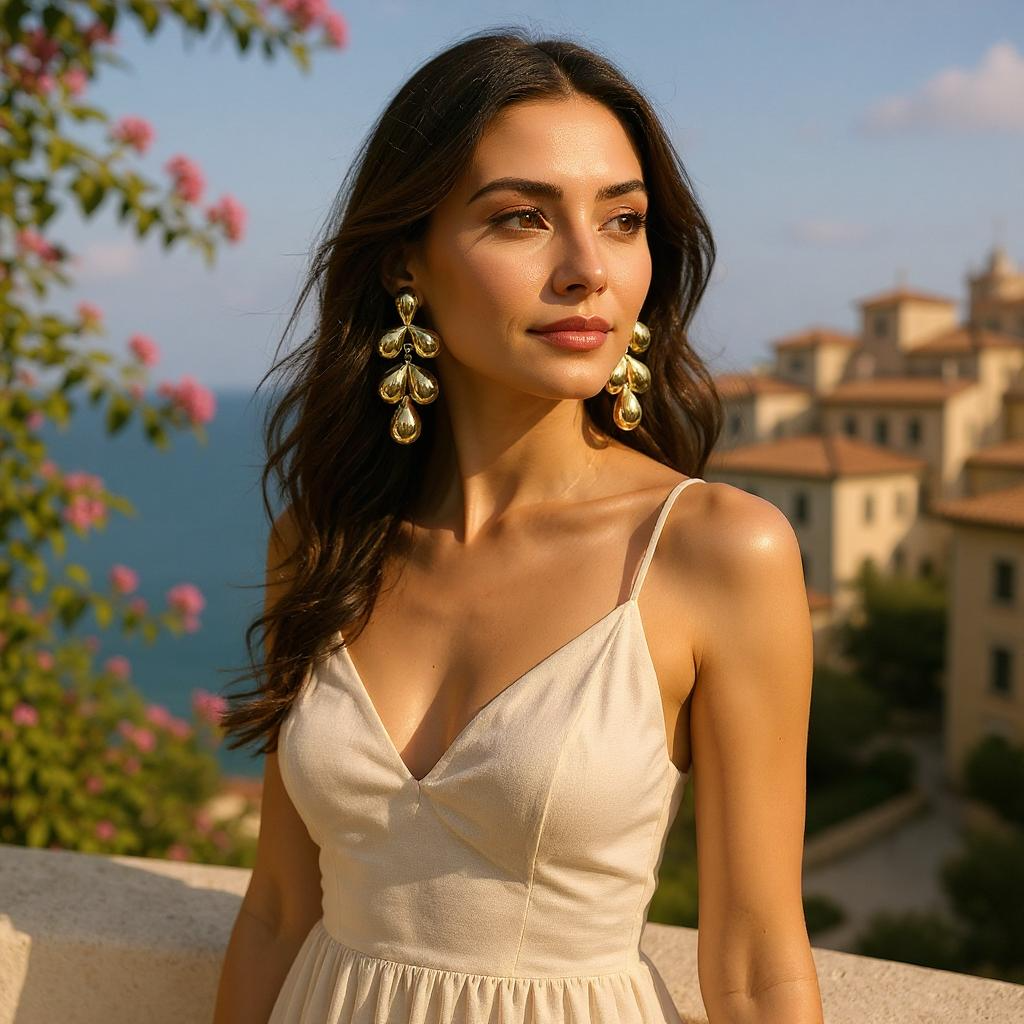 Gilded Cascade Anti-Tarnish Earrings