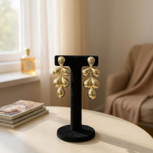 Gilded Cascade Anti-Tarnish Earrings