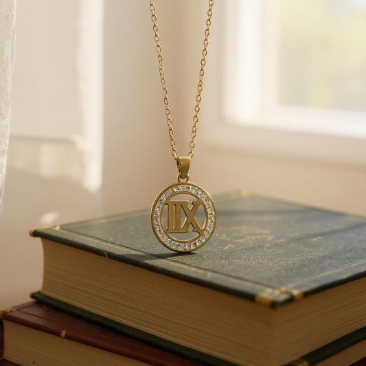 Roman Elegance IX Pendant – Anti-Tarnish Necklace