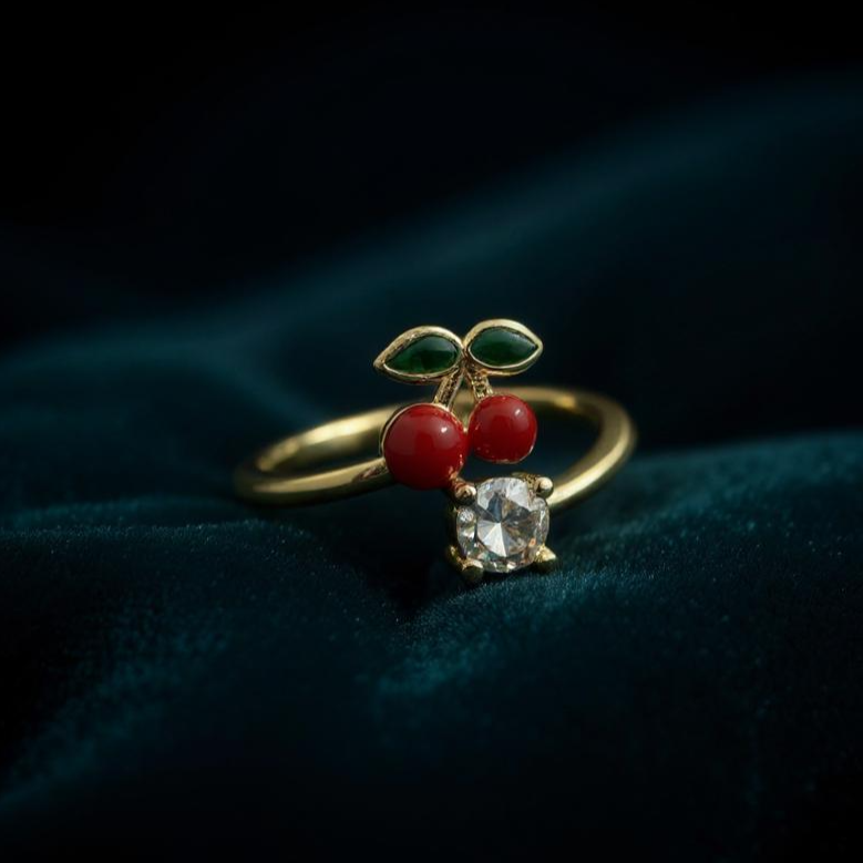 Cherry Charm Anti-Tarnish Ring