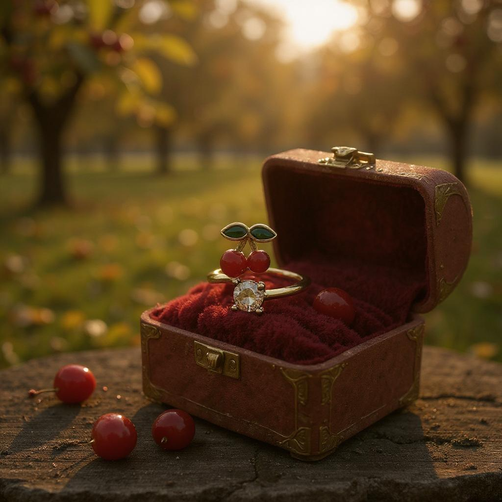 Cherry Charm Anti-Tarnish Ring