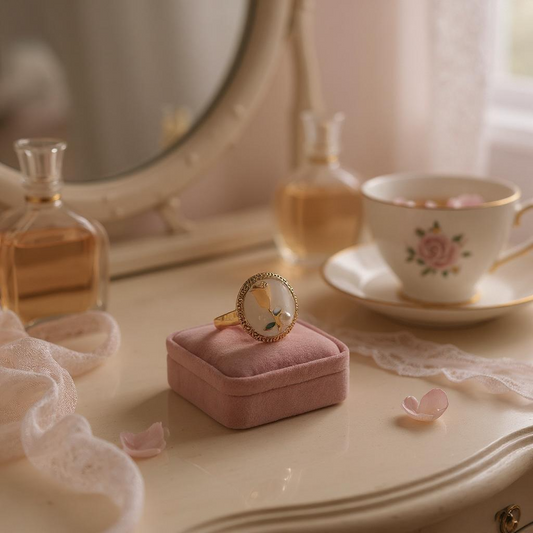 Rose Reverie Ring – Ivory White