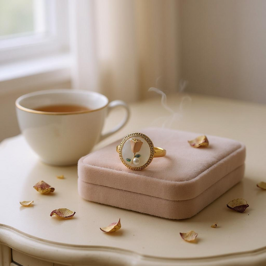 Rose Reverie Ring – Ivory White