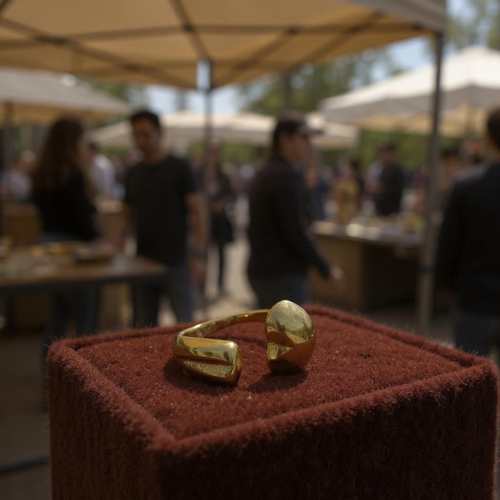 Bold Curve Open Ring – Luxe Gold Finish