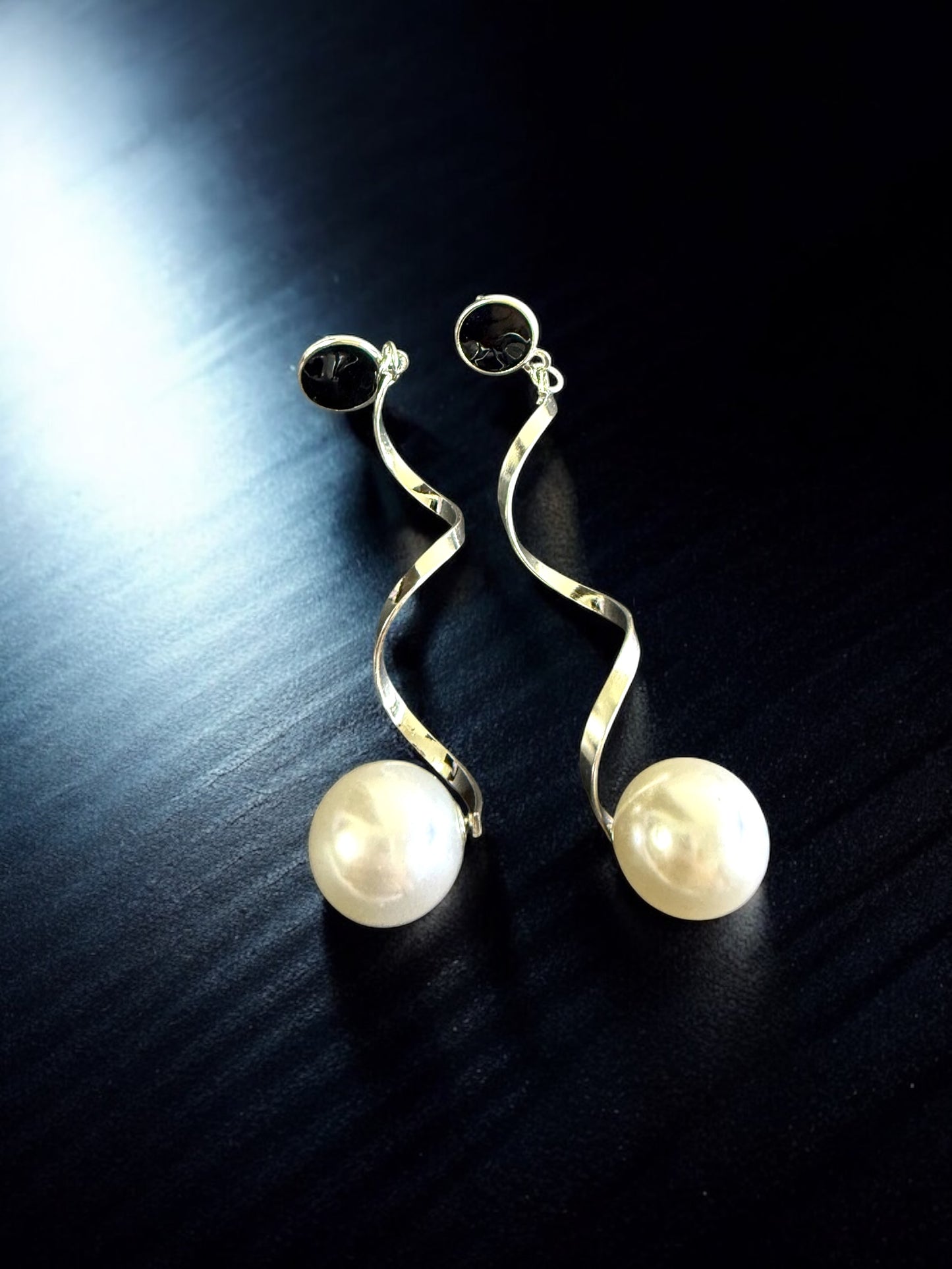 Twist & Pearl Drop Earrings