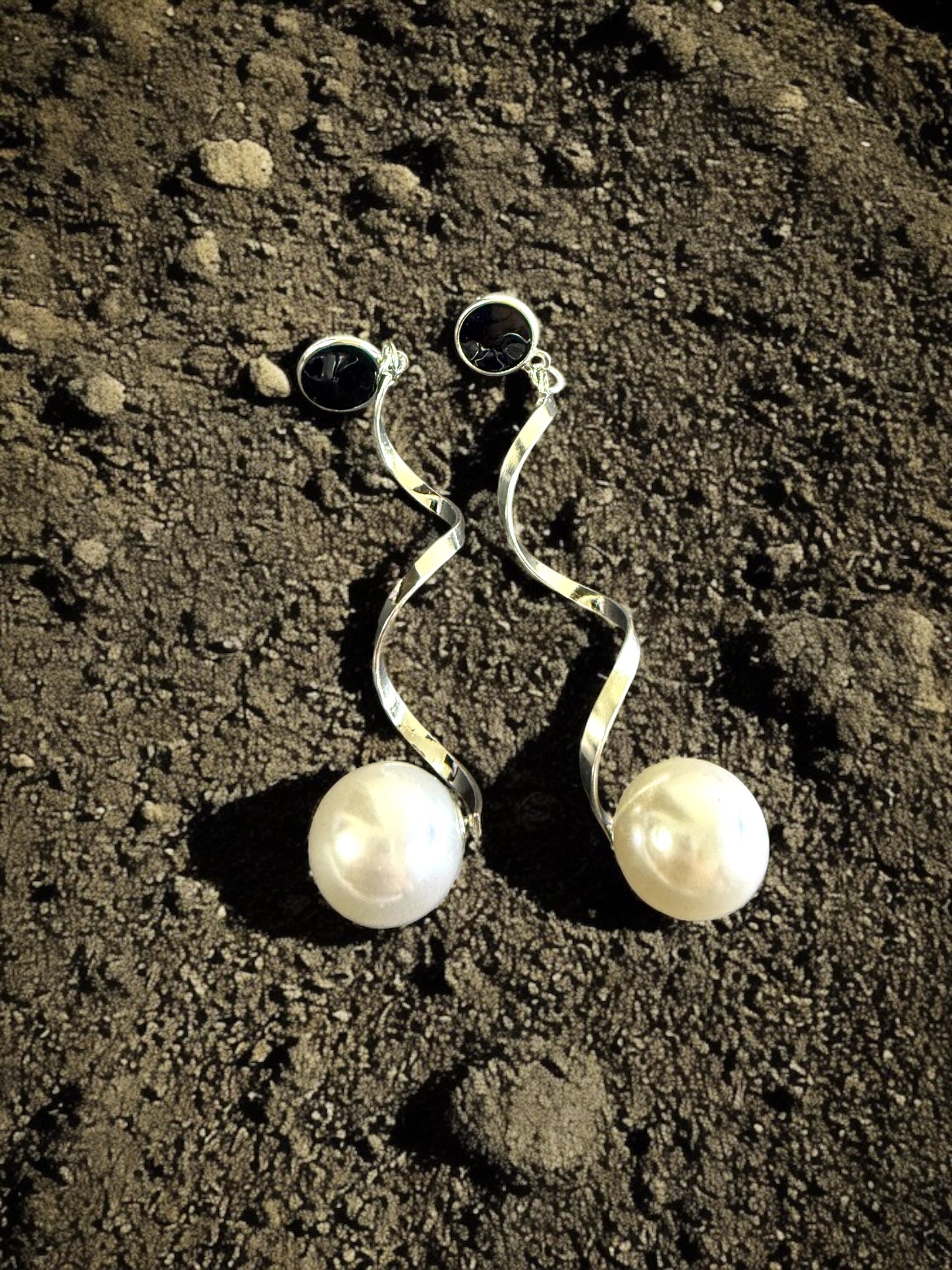 Twist & Pearl Drop Earrings