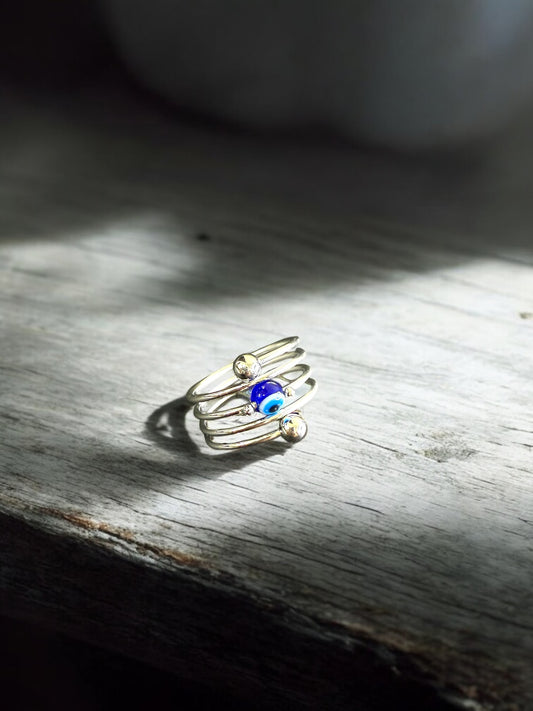 Evil Eye Multi-Band Ring