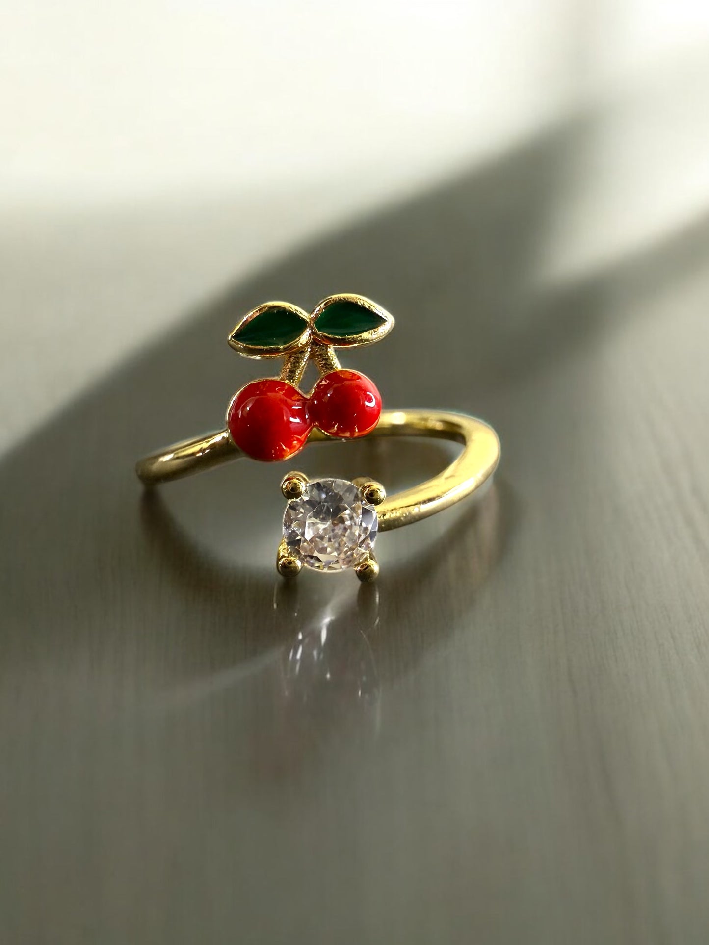 Cherry Charm Anti-Tarnish Ring
