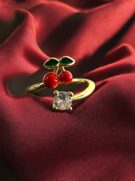 Cherry Charm Anti-Tarnish Ring