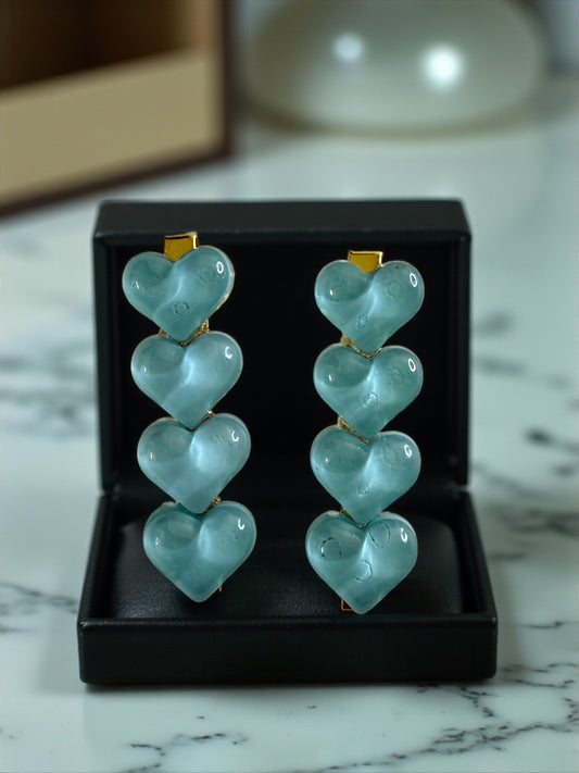 Stacked Heart Shine Hair Clip