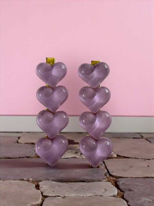 Stacked Heart Shine Hair Clip
