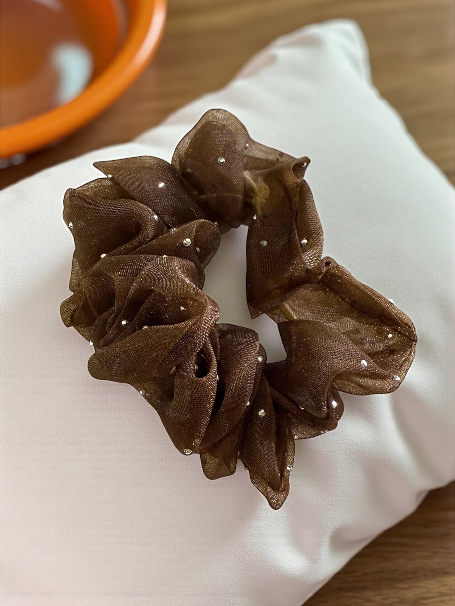 Sheer Shine Pearl Scrunchie