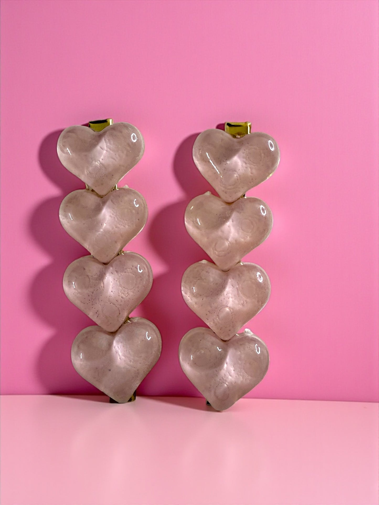 Stacked Heart Shine Hair Clip