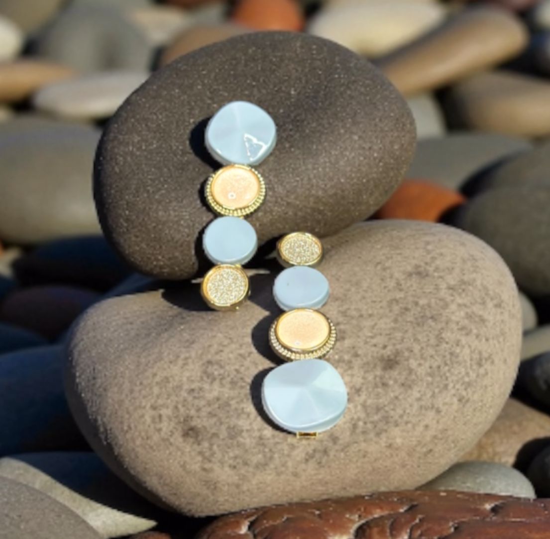 Celeste Stone Hair Pin ( Pair )